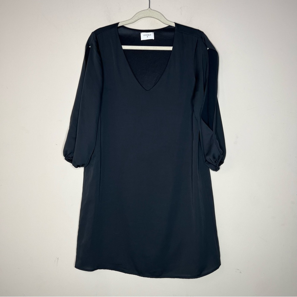 EVERLY Black Cold Shoulder Dress